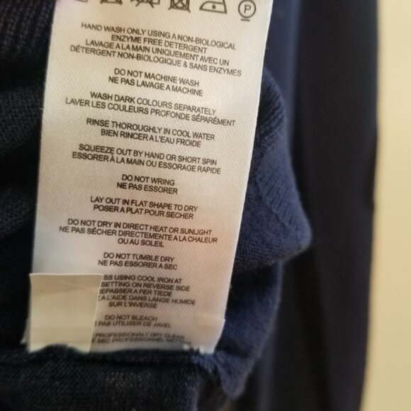 Pringle of Scotland – Navy 100% Merino Wool Men’s Turtleneck Thin Knit Sweater - Picture 7 of 9